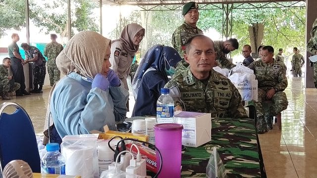 HUT ke-62 Brigif 9/DY/2 Kostrad Jember Gelar Donor Darah