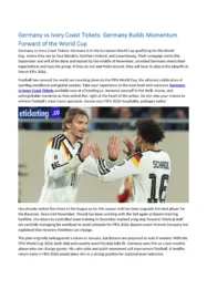 Drama Grup E: Germany vs Ivory Coast Siapkan Pertarungan Sengit di Toronto