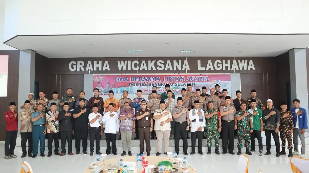 Polres Bengkulu Selatan Gelar Doa Lintas Agama Sambut Hari Bhayangkara ke-80