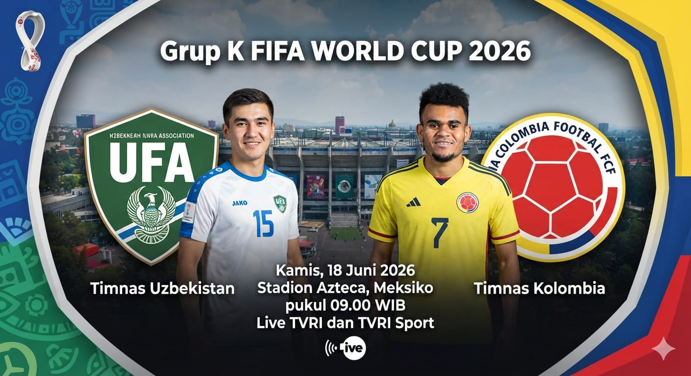 Prediksi dan Statistik Uzbekistan vs Kolombia: La Tricolor Ditantang Tim Debutan di Piala Dunia 2026