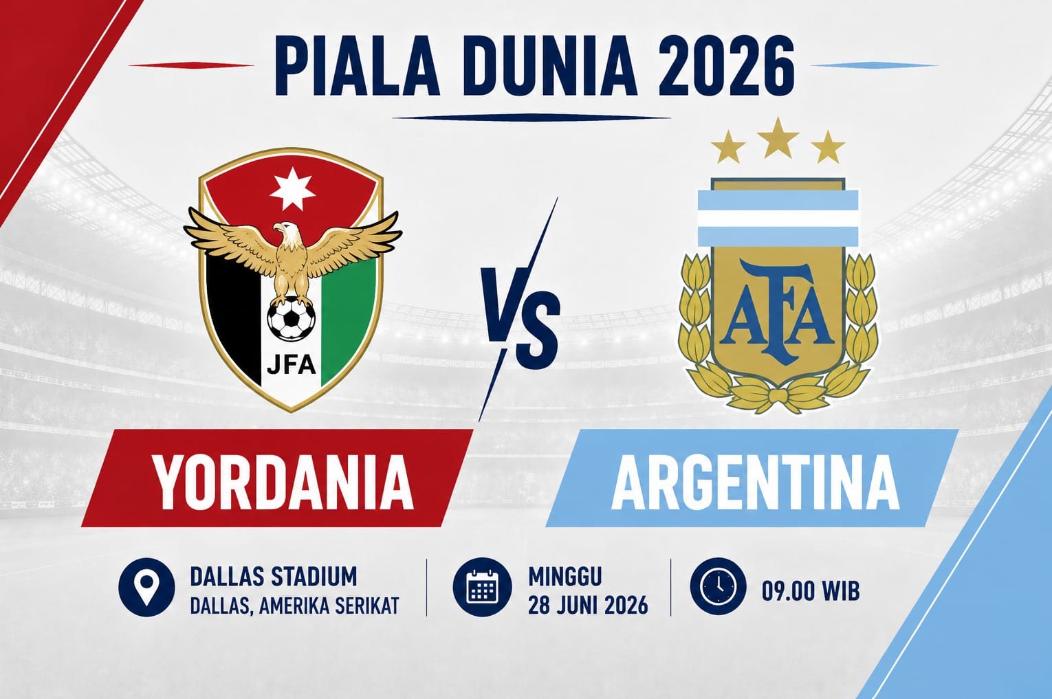 Prediksi dan Statistik Yordania vs Argentina: Jaga Ritme dan Momentum di Penutupan Grup J Piala Dunia 2026