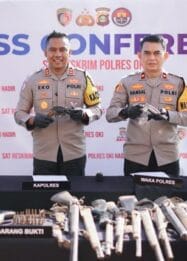 77 Senjata Api Rakitan Disita di OKI, 3 Tersangka Ditangkap dalam Operasi Senpi Musi 2026