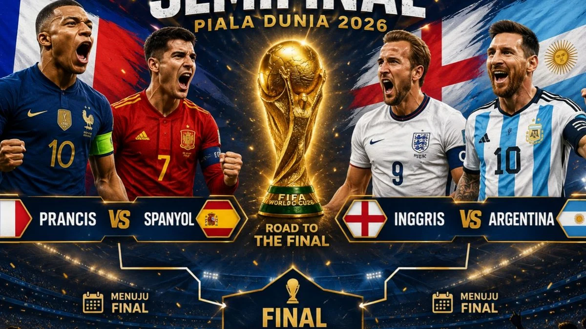 Argentina vs Inggris 2026: Duel Panas Semifinal Piala Dunia, Wasit AS Pimpin Laga Bersejarah