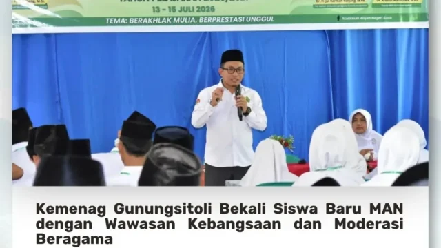 Buka MATAMUDA MAN Gunungsitoli, Kankemenag Tekankan Moderasi Beragama untuk Bangun Karakter Generasi Muda