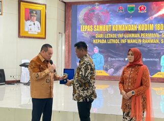 Bupati Dharmasraya Sambut Dandim Baru, Apresiasi Pengabdian Letkol Joko Stradona