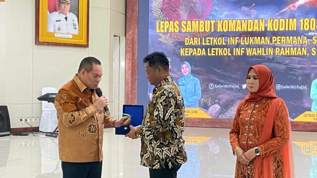 Bupati Dharmasraya Sambut Dandim Baru, Apresiasi Pengabdian Letkol Joko Stradona