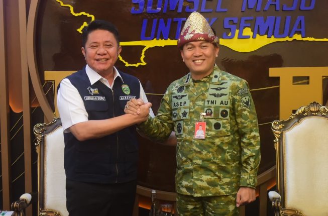 Danlanud Sri Mulyono Herlambang Resmi Bertugas di Sumsel, Herman Deru Tekankan Sinergi dan Penanganan Karhutla