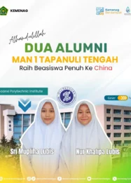 Dua Alumni MAN 1 Tapanuli Tengah Raih Beasiswa Penuh ke China: Motivasi Baru untuk Pendidikan Global