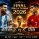 Final Piala Dunia 2026: Spanyol vs Argentina, Duel Raksasa Perebutkan Trofi Juara