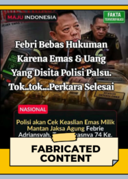 HOAKS atau FAKTA: Emas 74 Kg Milik Febrie Adriansyah Disebut Palsu, Begini Fakta Sebenarnya