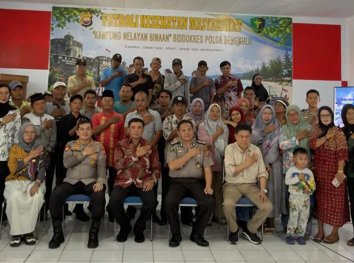 Kampung Nelayan Sumber Jaya Jadi Binaan Berbasis Kesehatan Polda Bengkulu