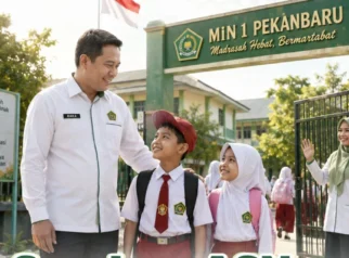 Kanwil Kemenag Riau Dukung Fleksibilitas ASN Antar Anak di Hari Pertama Sekolah