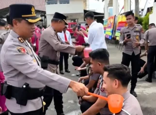 Kapolres Padangsidimpuan Tekankan Peningkatan Integritas Saat Upacara Promosi Personel