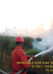 Karhutla di Desa Lorok Ogan Ilir Berhasil Dipadamkan setelah Dua Hari Berjibaku