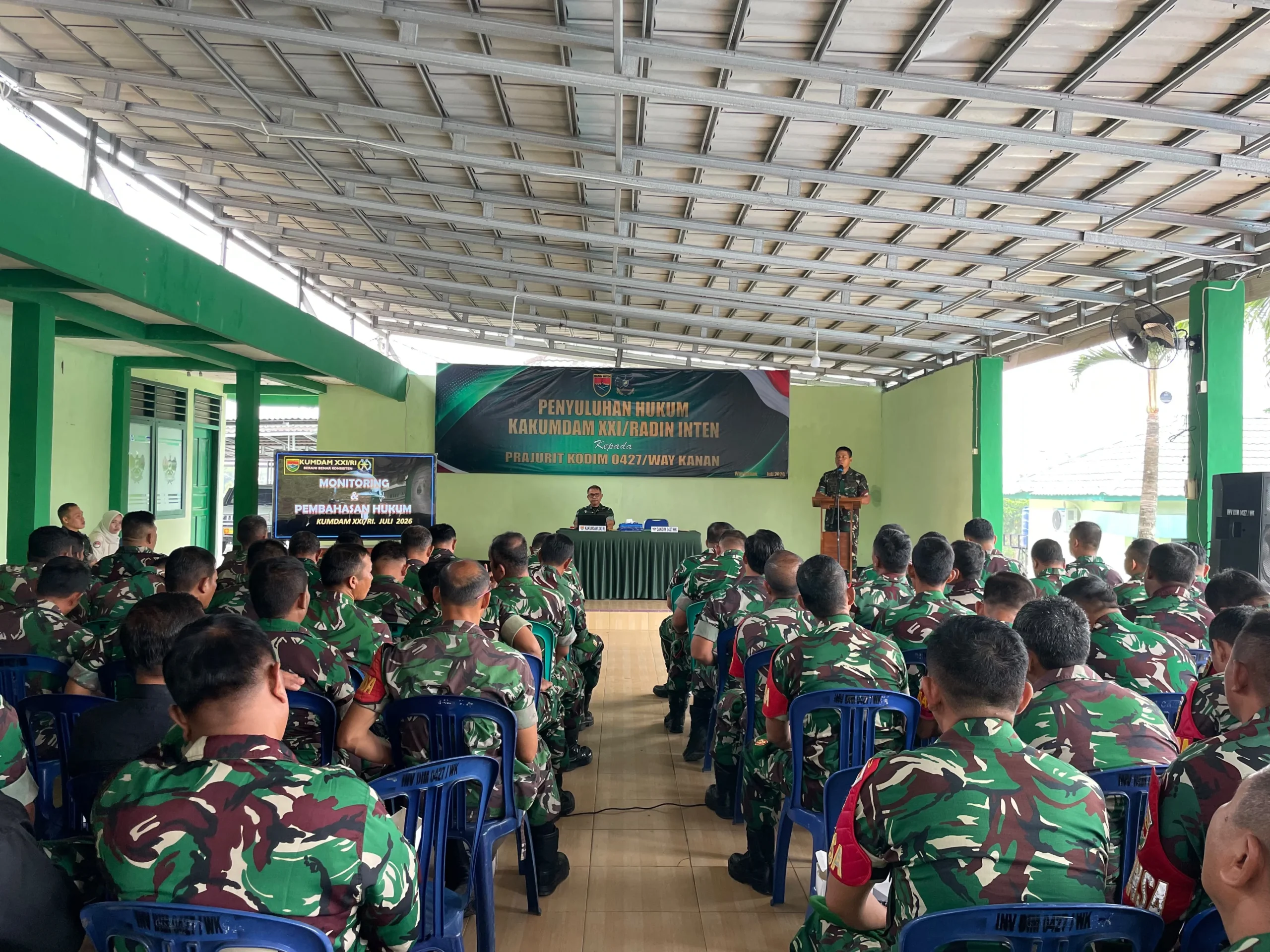 Kodim 0427 Way Kanan Gelar Penyuluhan Hukum: Memperkuat Kesadaran Hukum Prajurit di Era Modern