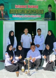 KUA Sungai Serut Gelar Praktik Penentuan Arah Kiblat Menjelang Rashdul Kiblat 2026