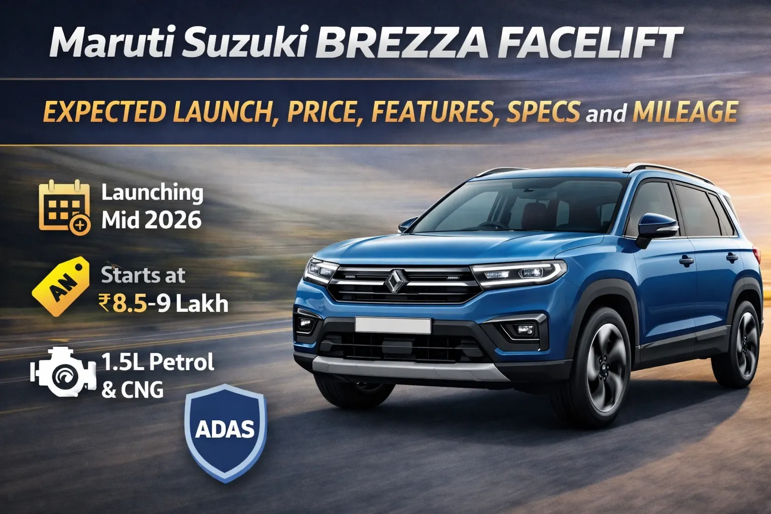 Maruti Suzuki Vitara Brezza Facelift 2026 Meluncur: Harga, Fitur, dan Kenaikan Harga Akibat Krisis