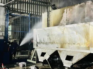 Mesin Oven Pengering Kelapa PT ASA Terbakar