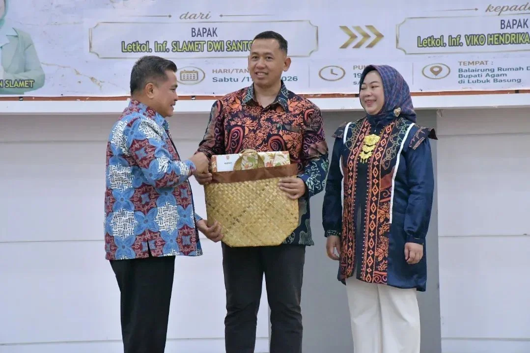 Pemkab Agam Hormati Dandim Lama, Sambut Pemimpin Baru Kodim 0304 Agam