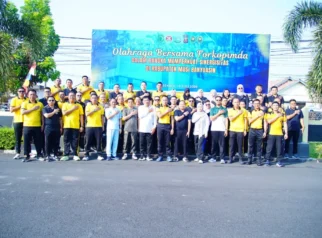 Pemkab Muba Perkuat Stabilitas Kamtibmas lewat Senam Bersama Polri: Sinergi Lintas Instansi di Markas Polres