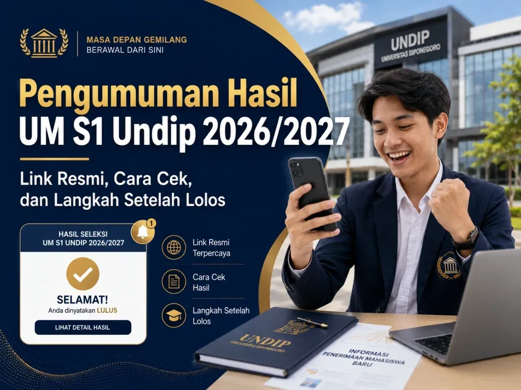 Pengumuman Undip 2026: Hasil Seleksi Mandiri S1 Resmi Dirilis, Cek di Sini!
