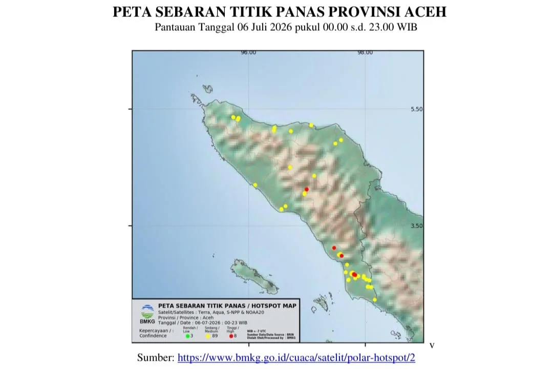 Peningkatan Titik Panas di Aceh Memicu Ancaman Karhutla, BMKG Ingatkan Siaga Darurat