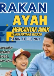 RRI Meulaboh Dorong Gerakan Ayah Antar Anak di Hari Pertama Sekolah