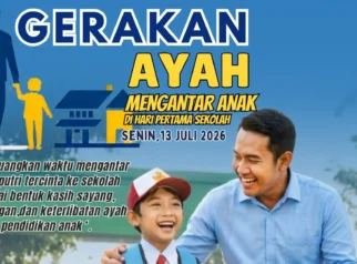 RRI Meulaboh Dorong Gerakan Ayah Antar Anak di Hari Pertama Sekolah
