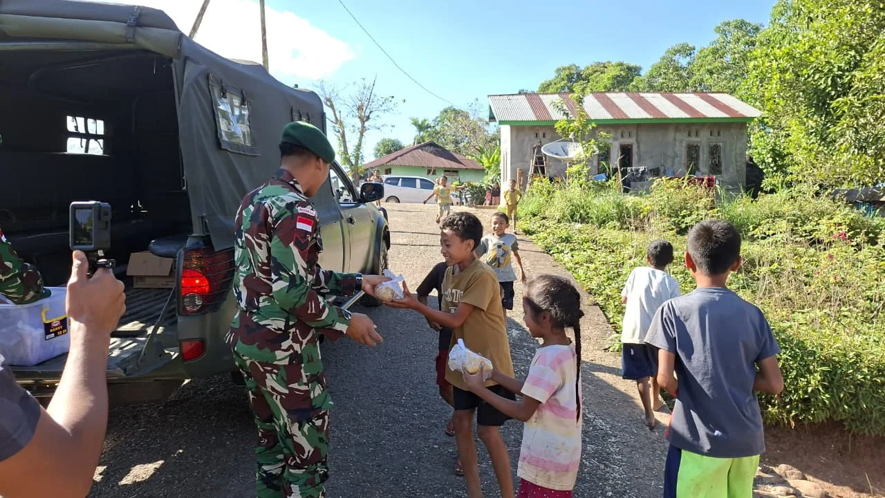 Satgas Pamtas Gelar Program Minggu Kasih: Menguatkan Kemanunggalan TNI dan Rakyat di Timor Tengah Utara