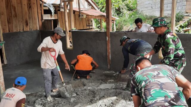 Semangat Kebersamaan dalam Dominasi Pembongkaran Rumah Mbah Parmi pada TMMD ke-129