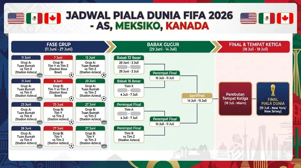 Semifinal Piala Dunia 2026: Duel Raksasa Eropa dan Kontroversi Jadwal Warnai Perjalanan Menuju Final Piala Dunia