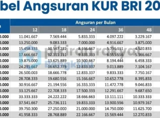 Tabel Pinjaman KUR BRI Juli 2026: Simulasi Cicilan Rp1 Juta hingga Rp500 Juta Lengkap Syarat dan Cara Daftar