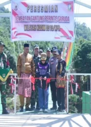 Wabup Kampar Resmikan Jembatan Gantung Perintis Garuda: Bentuk Nyata Kepedulian Presiden RI bagi Desa Gajah Bertalut