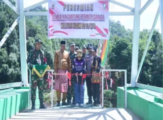 Wabup Kampar Resmikan Jembatan Gantung Perintis Garuda: Bentuk Nyata Kepedulian Presiden RI bagi Desa Gajah Bertalut