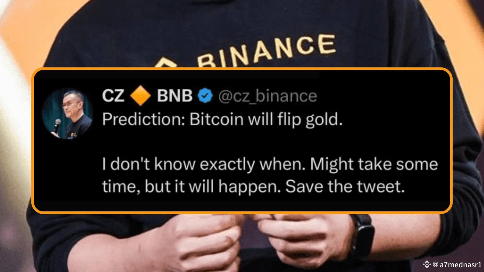 Binance Founder CZ Optimistic Bitcoin Will Surpass Gold in Next Bull Run