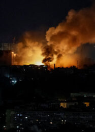Foto Ibu Kota Ukraina Kembali Dibombardir Rusia