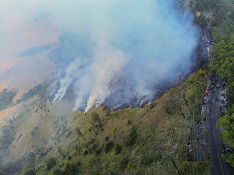 Foto Kebakaran Hutan Gunung Bromo Meluas hingga 7,9 Hektare