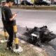 Motor Terbakar di Simpang Kebun Sayur Palembang, Api Mendadak Membesar