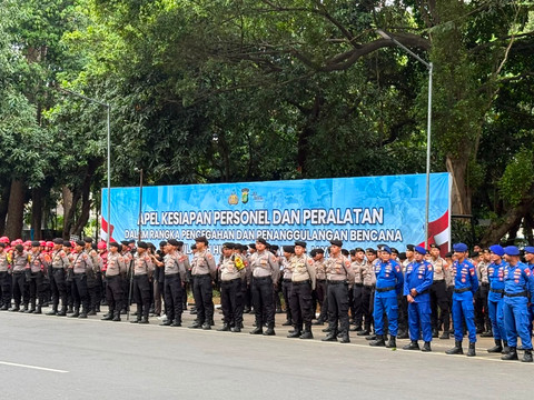 Polda Metro Jaya Gelar Apel Kesiapan Penanganan Bencana