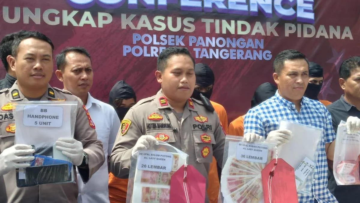 Polisi Bongkar Sindikat Uang Palsu Rp36 Miliar di Tangerang Selatan dengan Modus Campur Uang Asli