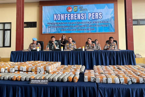 Polres Jakarta Pusat Tangkap 3 Pengedar Narkoba dengan Barang Bukti 132 Kg Ganja