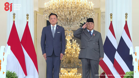 Prabowo Terima Kunjungan PM Thailand di Istana, Disambut Tari Jaipong Klasik