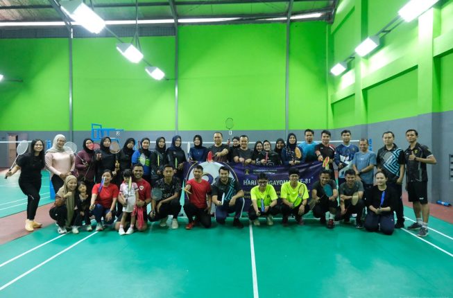 Semarak Hari Pengayoman Ke-81, Kanwil Kemenkum Babel Gelar Turnamen Badminton Antarpegawai