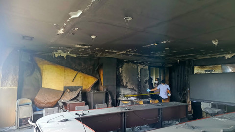Usai Bakar Kantor Diskominfo Kukar, Pelaku Makan di Kantin Berujung Diamuk Massa
