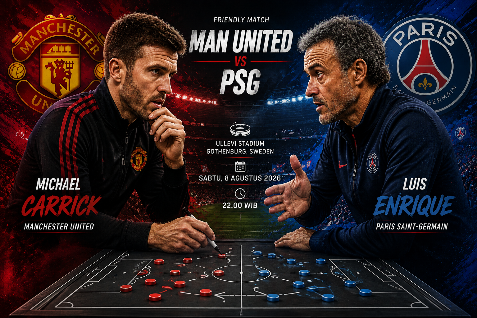 Cara Menonton dan Link Streaming Manchester United vs PSG, Live Sabtu Pukul 22.00 WIB
